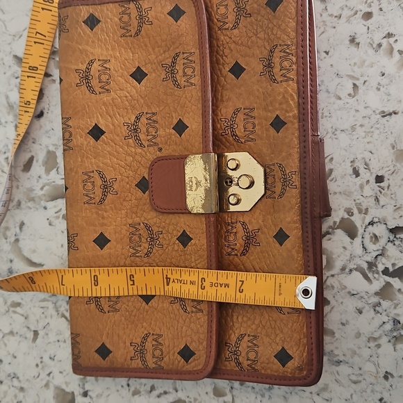 MCM Cognac Leather Wallet with Gold Accents - Picture 16 of 16
